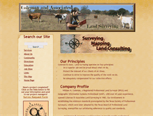 Tablet Screenshot of colemansurveying.com